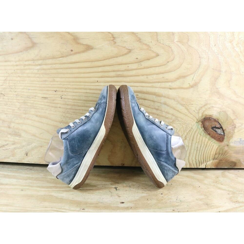 Ecco Sneakers Womens 39 Chase II Sz 8.5 Blue Distressed Leather Shoes Athletic - Picture 5 of 8
